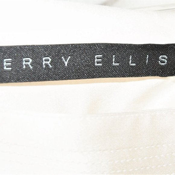 Perry Ellis White Silk Skirt with Peplum bottom - Size 6 NWT - Picture 6 of 6